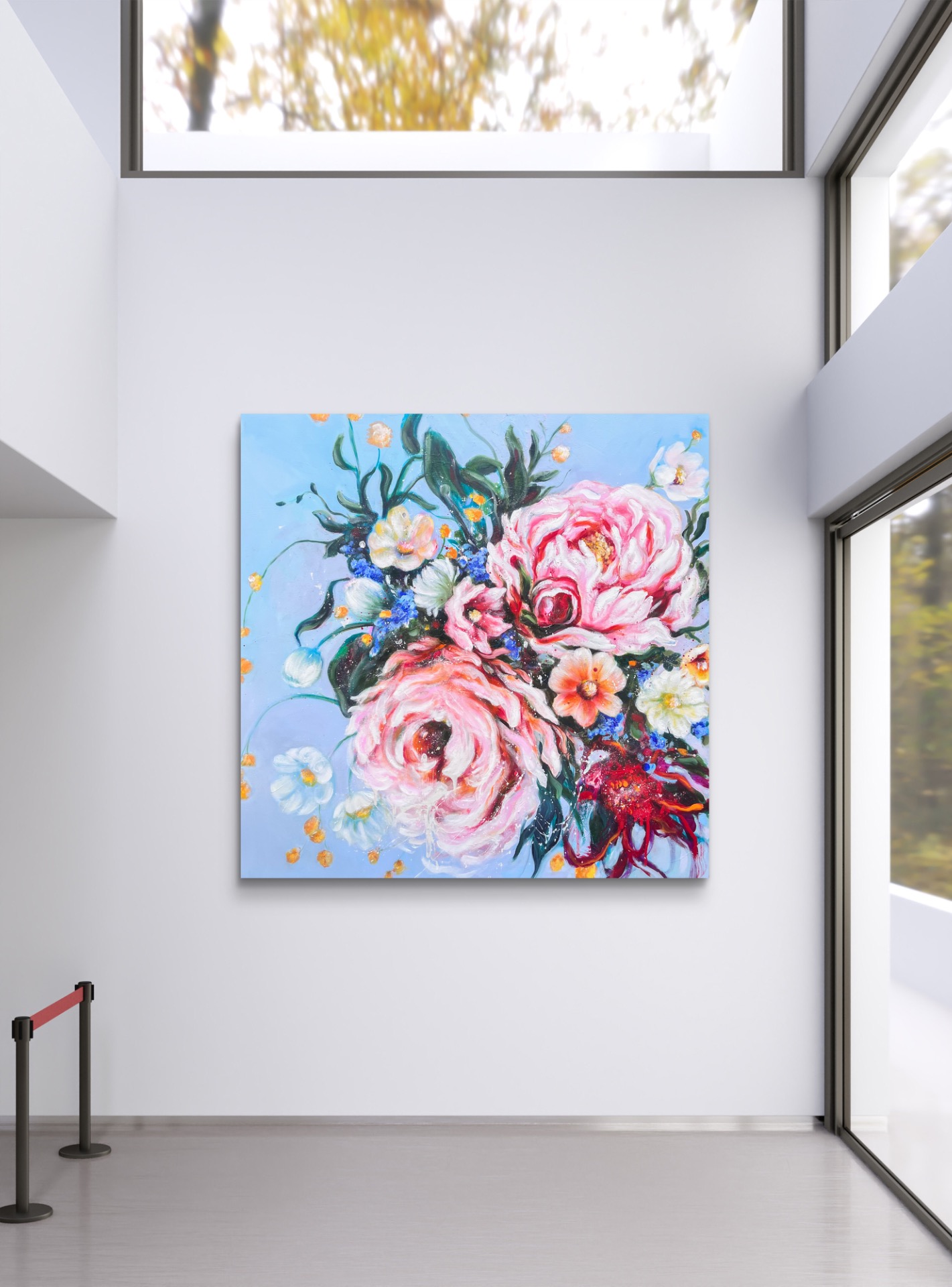 Obraz “Courage to Bloom” v interiéru